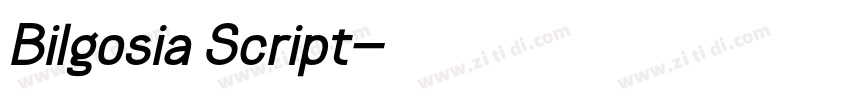 Bilgosia Script字体转换